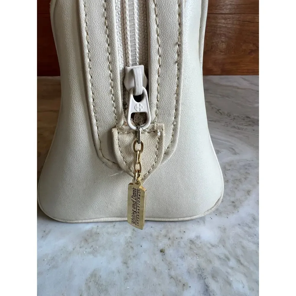 Vintage Whiting & Davis off white mesh Top Handle Bag